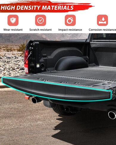 Center Tailgate Spoiler Molding Cap for 2009-2019 Dodge Ram 1500, Combined Smooth Finish Flex Step Cap Top Molding Protector Cover for 2010-2018 Dodge Ram 2500 3500 Accessories (3PCS) in Saudi Arabia
