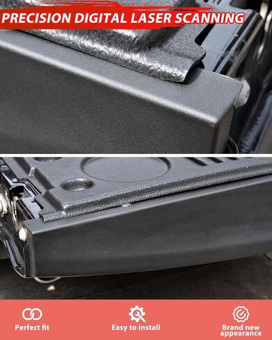 Center Tailgate Spoiler Molding Cap for 2009-2019 Dodge Ram 1500, Combined Smooth Finish Flex Step Cap Top Molding Protector Cover for 2010-2018 Dodge Ram 2500 3500 Accessories (3PCS) in Saudi Arabia