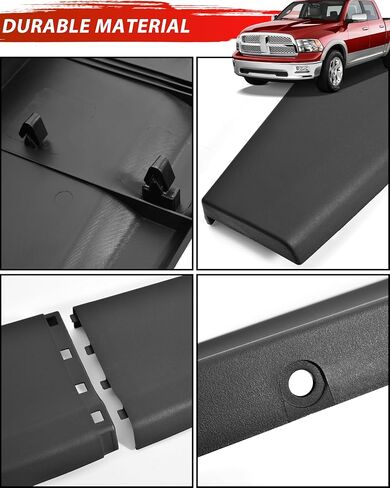Center Tailgate Spoiler Molding Cap for 2009-2019 Dodge Ram 1500, Combined Smooth Finish Flex Step Cap Top Molding Protector Cover for 2010-2018 Dodge Ram 2500 3500 Accessories (3PCS) in Saudi Arabia