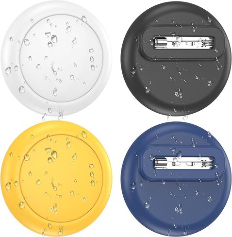 Compatible with AirTag Dog Collar Holder 4 Pack Waterproof IP68 Air Tag Holder Silicone AirTags Cat Collar Pet Cases Tags Dog Collar Holder for Apple AirTag in Saudi Arabia