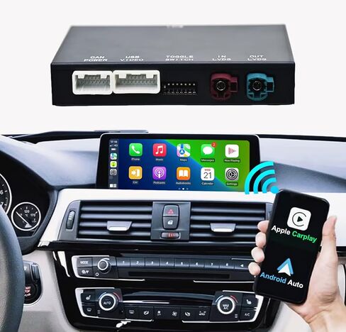 محول Carplay محول اللاسلكي Retrofit Kit Decoder لتويوتا تاتش 2 & entune2.0 2014-2019 ملائمة للتندرا/4runner/rav4/tacoma/camry/corolla/avalon/prius/ch-r/sienna/highlander in Kuwait