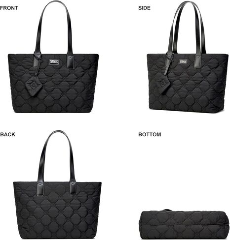 BOYATU Tote Bag for Women: Quilted Tote Bags with Zipper for Travel, Work, Gym, School - Puffer Bag with Compartments in Saudi Arabia