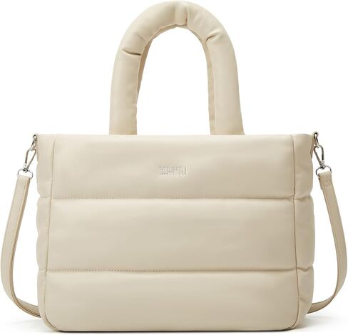 BOYATU Tote Bag for Women: Quilted Tote Bags with Zipper for Travel, Work, Gym, School - Puffer Bag with Compartments in Saudi Arabia