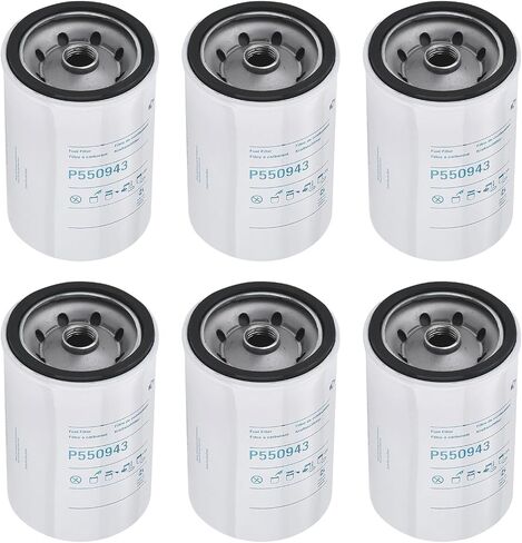 P550943 Fuel Filter Compatible with 2013-2025 GMC Sierra 1500 2500 3500 6.2L V8 2011-2023 Ford F-250 F-350 F-450 F-550 6.7L Powerstroke Diesel Replace 25011214,BF782,WIX 33124,P553(set of 6) in Saudi Arabia