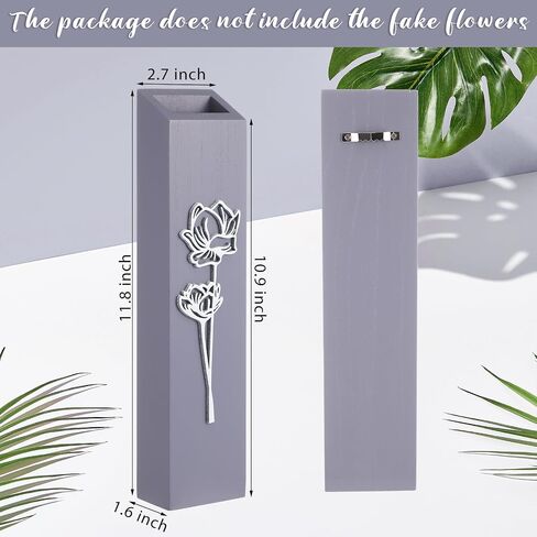 Bucherry 4 Pack Wood Wood Wall Planters حديثة محايدة من المزهريات الجدران مع تصميم الأزهار ثلاثية الأبعاد مزهريات جيب المزرعة الداخلية للزهور المجففة ونباتات الخضراء المزيفة لغرفة نوم غرفة المعيشة in Saudi Arabia
