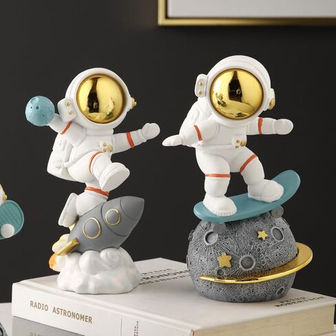 Ubaka Creative Astronaut Decorative Living Room Table Decoration Simple Modern Light Luxury Home Wine Cabinet Decor Garden Crafts (Basketball Astronaut) in Saudi Arabia