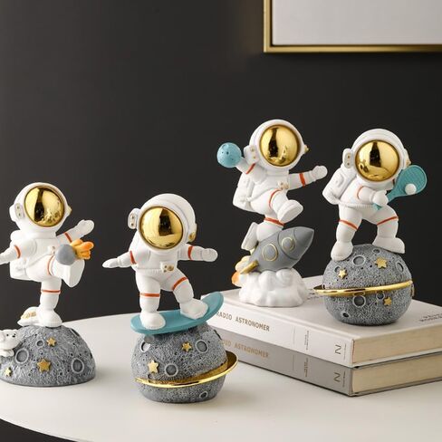 Ubaka Creative Astronaut Decorative Living Room Table Decoration Simple Modern Light Luxury Home Wine Cabinet Decor Garden Crafts (Basketball Astronaut) in Saudi Arabia