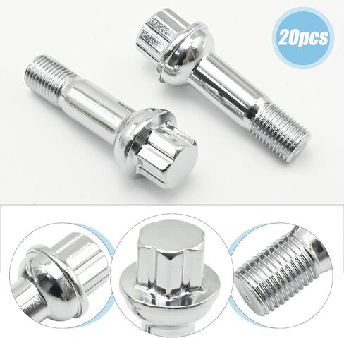 UOIENRT 20Pcs 9905407 Lug Bolt, Replacement for Mercedes-Benz ML-Class GLC-Class S-Class E-Class AMG GT GLE-Coupe CL-Class 2002-2023, Replaces 0009905307 610-549 in Saudi Arabia