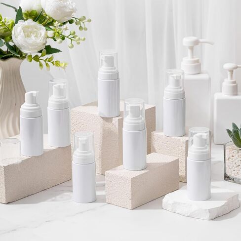 50pcs Foam Pump Bottles 1oz/30ml Plastic Mini Empty Dispenser DIY Travel Face Cleanser Mousse Soap Foam Bottle Refillable Hand Soap Eyelash Shampoo Cosmetics Portable Travel Pack(Black) in Saudi Arabia