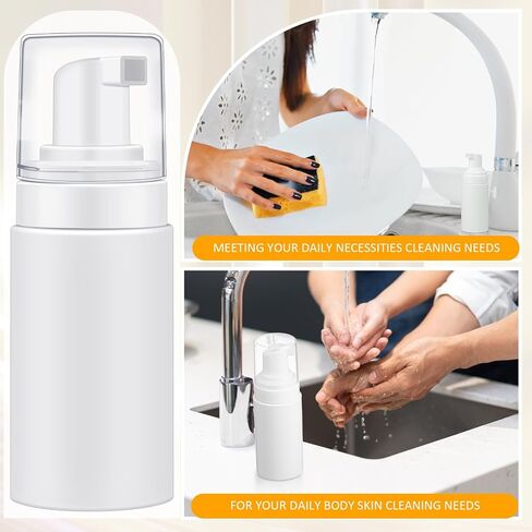 50pcs Foam Pump Bottles 1oz/30ml Plastic Mini Empty Dispenser DIY Travel Face Cleanser Mousse Soap Foam Bottle Refillable Hand Soap Eyelash Shampoo Cosmetics Portable Travel Pack(Black) in Saudi Arabia