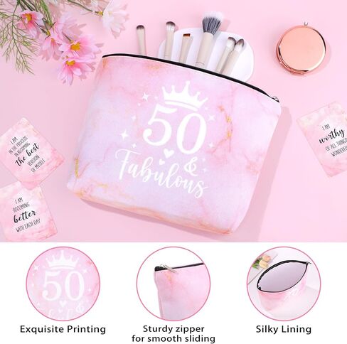 50th Birthday Gifts for Her Unique 50th Birthday Gifts Set for Women 50 Year Old Birthdays Gift for Women 50 and Fabulous Gift for 50th Womens in Saudi Arabia