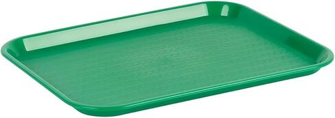 OCS Parts 14" x 18" Forest Green Food Trays | 12-Pack | Sturdy, Lightweight No Slip Plastic Food Trays for Home, Cafeteria, Restaurants, Delis, and Bakeries in Kuwait