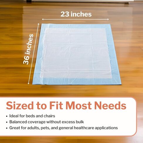 McKesson Ultra Underpads ، وسادات سرير سلس البول 23 "× 36" [60 عدد] ، والامتصاص الثقيل ، ووسادات التخلص من التنفس ، يمكن التخلص منها للبالغين ، والمسنين ، والطفل ، والبال ، والبال. in Kuwait