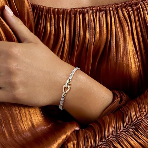 Ross-Simons Sterling Silver Curb-Link Bracelet With 18kt Gold Over Sterling in Saudi Arabia