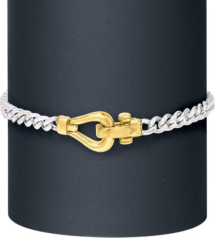 Ross-Simons Sterling Silver Curb-Link Bracelet With 18kt Gold Over Sterling in Saudi Arabia