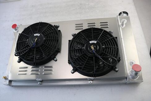 رادياتير الألومنيوم مع مجموعة ترموستات كفن كفن الكهربائية لشيف C/K/G/P Series C10 C20 K10 K20 K30 Van Blazer Pickup Suburban Truck ، GMC Jimmy 1967-1972 ، 3 صف in Kuwait