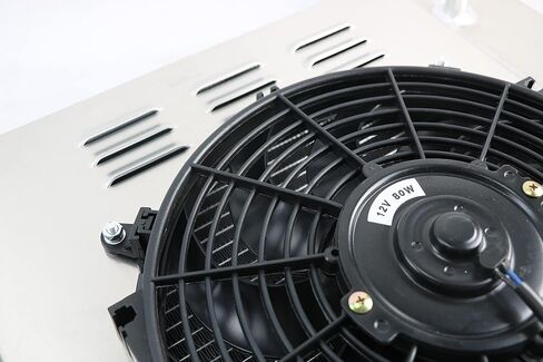 رادياتير الألومنيوم مع مجموعة ترموستات كفن كفن الكهربائية لشيف C/K/G/P Series C10 C20 K10 K20 K30 Van Blazer Pickup Suburban Truck ، GMC Jimmy 1967-1972 ، 3 صف in Kuwait