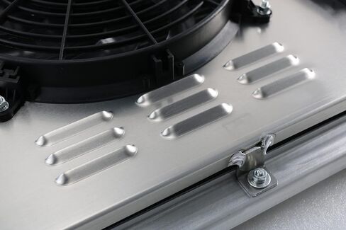 رادياتير الألومنيوم مع مجموعة ترموستات كفن كفن الكهربائية لشيف C/K/G/P Series C10 C20 K10 K20 K30 Van Blazer Pickup Suburban Truck ، GMC Jimmy 1967-1972 ، 3 صف in Kuwait