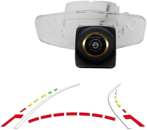 Vlicevrn HD Golden Fisheye Vehicle Car Rear View Camera Fixed Parking Line Night Vision Backup Parking Camera for Honda Accord/Spirior/Honda City/Fit Sedan/Honda Civic/Ciimo/Honda Crider in Saudi Arabia