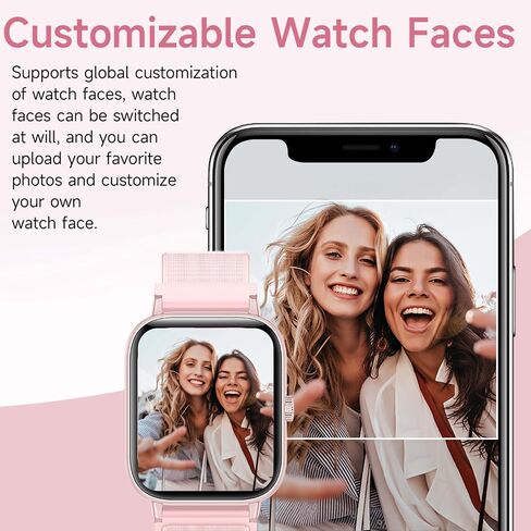 Smart Watches for Women[Answer/Make Calls],1.83" HD Fitness Tracker Watch with Heart Rate/Sleep Monitor, 120+ Sport Modes,IP67 Waterproof Smartwatch for Android Phones iPhone.3 Straps(22mm). in Saudi Arabia