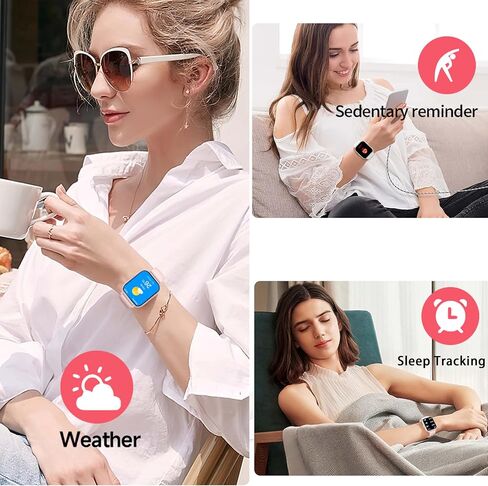 Smart Watches for Women[Answer/Make Calls],1.83" HD Fitness Tracker Watch with Heart Rate/Sleep Monitor, 120+ Sport Modes,IP67 Waterproof Smartwatch for Android Phones iPhone.3 Straps(22mm). in Saudi Arabia