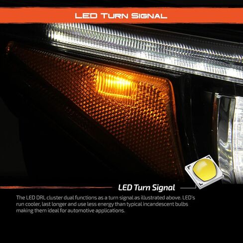 AKKON - Fits 2014-2022 InFiniti Q50 w/o AFS LED Projector Chrome Clear Headlight Driver Left Side 14-22 in Kuwait