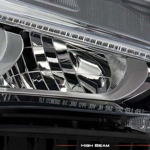 AKKON - Fits 2014-2022 InFiniti Q50 w/o AFS LED Projector Chrome Clear Headlight Driver Left Side 14-22 in Kuwait