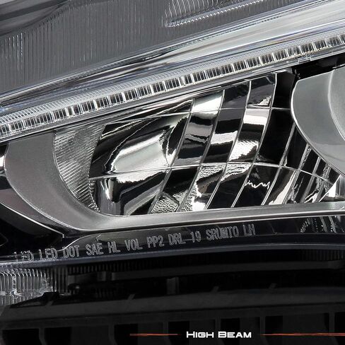 AKKON - Fits 2014-2022 InFiniti Q50 w/o AFS LED Projector Chrome Clear Headlight Driver Left Side 14-22 in Kuwait