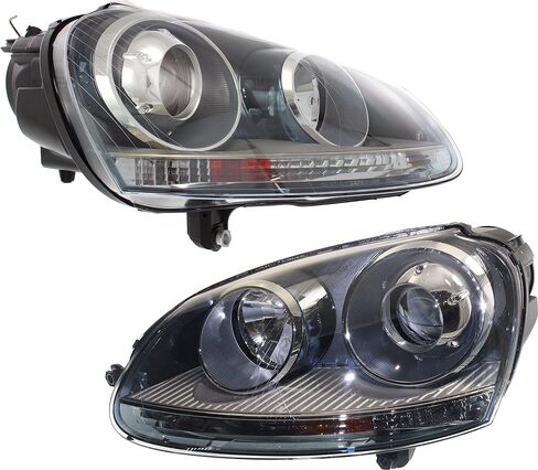 Garage-Pro Headlight SET Compatible with Volkswagen Rabbit 2006-2009, GTI, Jetta 2005-2010 HID/Xenon Driver and Passenger Side in Saudi Arabia
