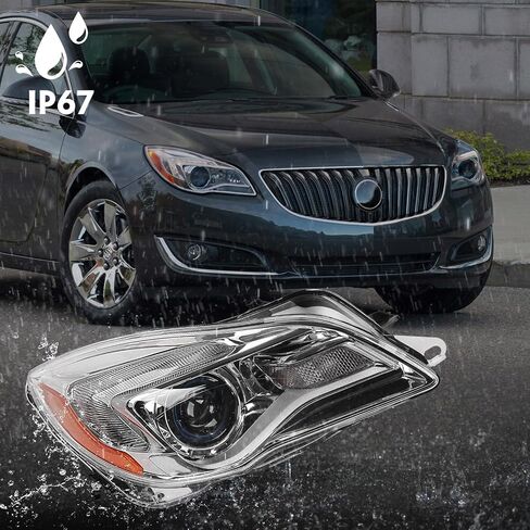 مجموعة المصابيح الأمامية Fione متوافقة مع Buick Regal سيدان 2014-2017 المصباح الأمامي للهالوجين الاستبدال chrome الجانب الأيمن 13409903 GM2503413 in Saudi Arabia