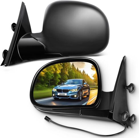 SCITOO Left and Right Side View Mirrors Fit For Chevy S10 94-97, For Blazer & For GMC Jimmy 95-97 Sonoma & For Isuzu & For Oldsmobile Manual Fold Power adjustment Mirror GM1320127 15150851 in Saudi Arabia