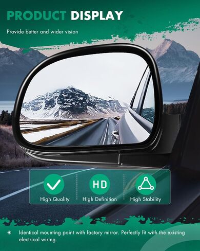 SCITOO Left and Right Side View Mirrors Fit For Chevy S10 94-97, For Blazer & For GMC Jimmy 95-97 Sonoma & For Isuzu & For Oldsmobile Manual Fold Power adjustment Mirror GM1320127 15150851 in Saudi Arabia
