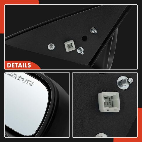 A -Premium Side Passenger Side Mirror - متوافق مع Nissan Altima 2002 2003 2004 2005 - مسخن الأسود غير السوداء الخارجي المرآة الخلفية - استبدل# 96301zb370 in Saudi Arabia