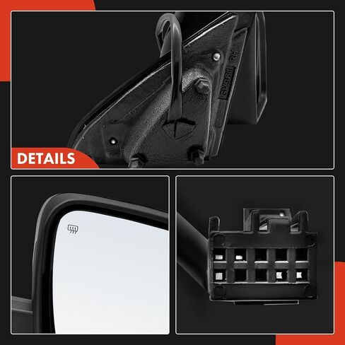 A-Premium Passenger Side Power Door Mirror - Compatible with Jeep WK2 Series Grand Cherokee 2011-2018 - Heated Manual Folding Black Outside Rear View Mirror - Replace# 5SG18AXRAF in Saudi Arabia