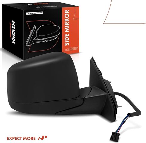 A-Premium Passenger Side Power Door Mirror - Compatible with Jeep WK2 Series Grand Cherokee 2011-2018 - Heated Manual Folding Black Outside Rear View Mirror - Replace# 5SG18AXRAF in Saudi Arabia