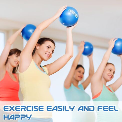 25cm Pilates Ball, 9,8 Inch Small Exercise Ball Mini Yoga Ball Gym Ball for Home Gym Pilates, Yoga, Balance, Core Training, Stability, Stretching with Inflation Straw in Kuwait