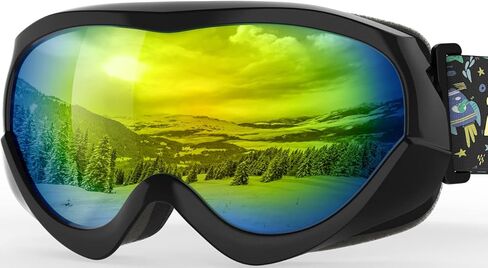 OutdoorMaster Kids Ski Goggles - Helmet Compatible Snow Goggles for Boys & Girls with 100% UV Protection in Kuwait