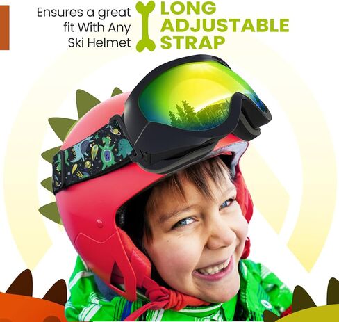 OutdoorMaster Kids Ski Goggles - Helmet Compatible Snow Goggles for Boys & Girls with 100% UV Protection in Kuwait