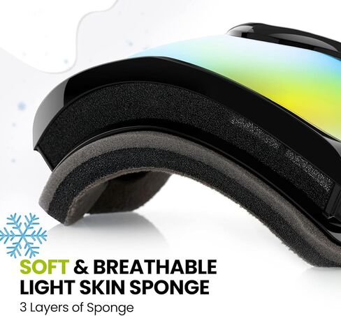 OutdoorMaster Kids Ski Goggles - Helmet Compatible Snow Goggles for Boys & Girls with 100% UV Protection in Kuwait