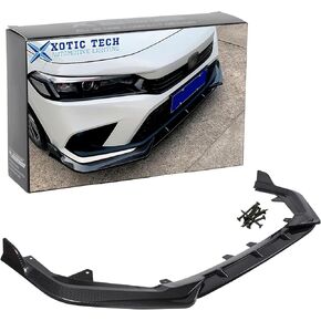 Xotic Tech Exterior Front Bumper Lip Chin Spoiler Splitter Diffuser Extension Air Dam Guard Wing Protection Trim Body Kit Compatible with Honda Civic Sedan 4DR 11th Gen 2022, Glossy Black- 3PCS in Saudi Arabia