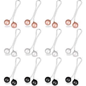 12 PCS Hijab Pins for Women Muslim, Pearl Scarf Pins and Clips Pearl Brooch Pins for Thin Shawl Hijab Scarf Sweater in Saudi Arabia