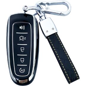 قضية تغطية مفتاح FOB متوافقة مع Ford Edge Focus Escape Explorer Explorer Flex C-Max Taurus Lincoln MKS MKT MKX Navigator (Purple) in Kuwait
