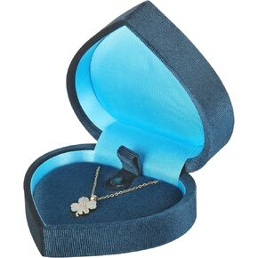 LETURE Heart-Shaped Velvet Pendant Necklace Gift Box, Jewelry Holder Box for Necklace Pendants Eerring Bracelet, Storage Display Case (Red) in Saudi Arabia