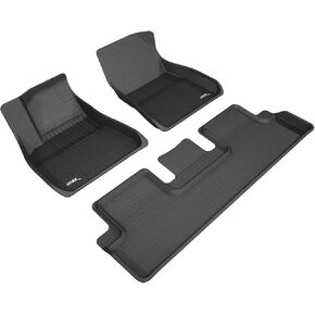3D Maxpider مخصص Fit Kagu Floor Mat (أسود) لعام 2018-2019 Tesla Model 3 - الصف الثاني الصف الثاني in Kuwait