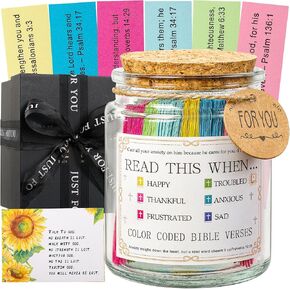 Bible Verse Jar, Read Me When Bible Verses Jar For Daily Encouragement, Inspirational Prayer & Reflection,Graduation Gift for Her,Gifts for Mom from Daughter Son, Christian Gifts for Women in Saudi Arabia