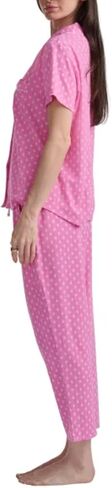 Karen Neuburger Women's Notch Collar 2-Piece Slim Leg Pajama Set in Saudi Arabia