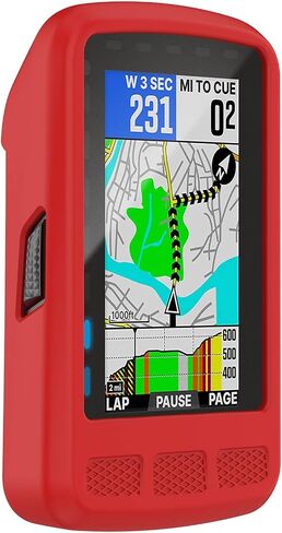 تغطي علبة 4 حزمة متوافقة مع Wahoo Elmnt Roam (غير مناسب ROAM V2) الملحقات سليبيات القضية الحماية السيليكون المخصصة لجهاز Wahoo Elemnt Roam Bike Computer (Black+White+Green+Orange) in Kuwait