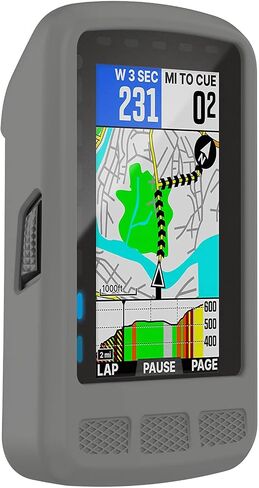تغطي علبة 4 حزمة متوافقة مع Wahoo Elmnt Roam (غير مناسب ROAM V2) الملحقات سليبيات القضية الحماية السيليكون المخصصة لجهاز Wahoo Elemnt Roam Bike Computer (Black+White+Green+Orange) in Kuwait