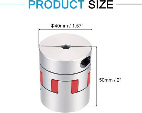 MECCANIXITY الألومنيوم رمح اقتران رمح المقرنة 13mm إلى 18mm مرنة العنكبوت اقتران L50mm x D40mm مقرنة الفك العنكبوت رمح موصل مشترك للطابعات ثلاثية الأبعاد DIY آلة طحن جهاز التوجيه باستخدام الحاسب الآلي in Saudi Arabia