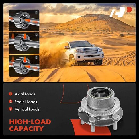 A-Premium Rear Wheel Bearing and Hub Assembly with ABS Ring & 5-Lug Compatible with Kia Sedona 2003 2004 2005, with 4-Wheel ABS in Saudi Arabia